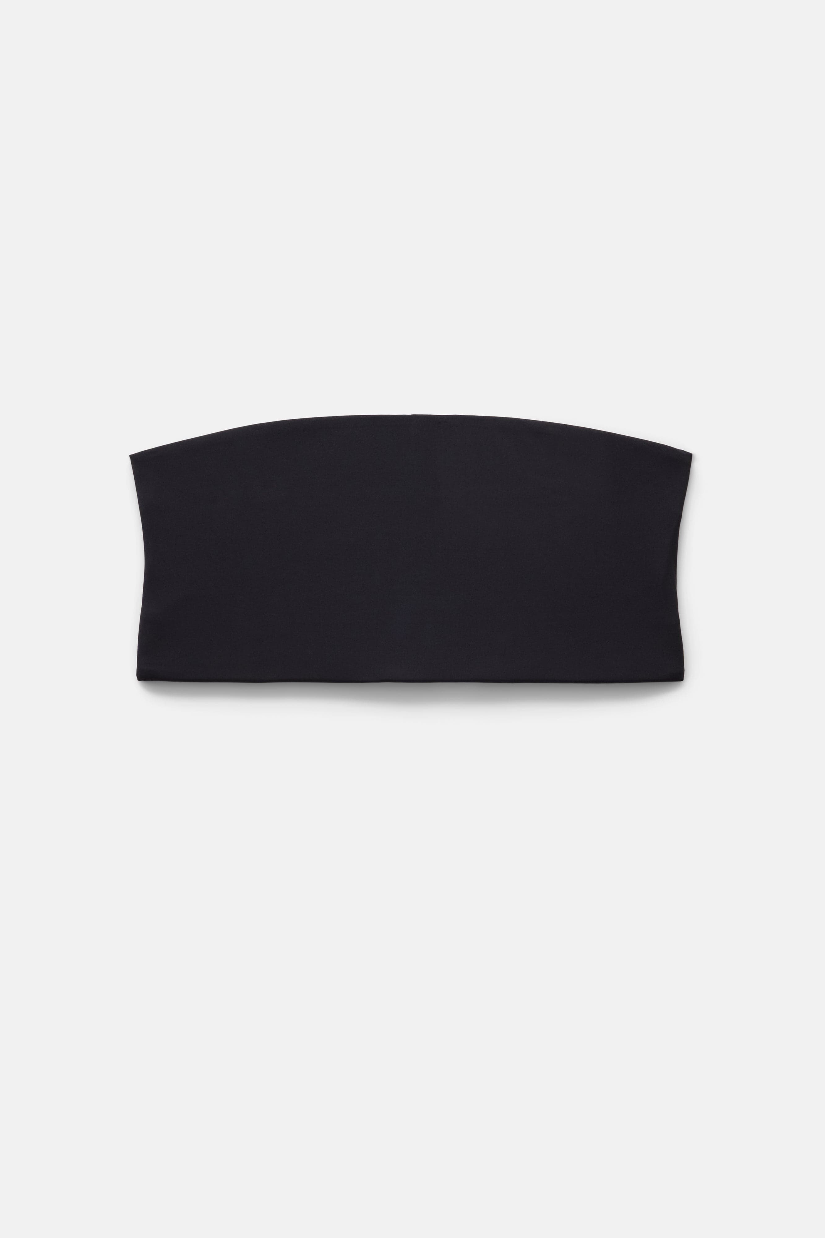 Girlfriend Collective Bandeau Bra in black